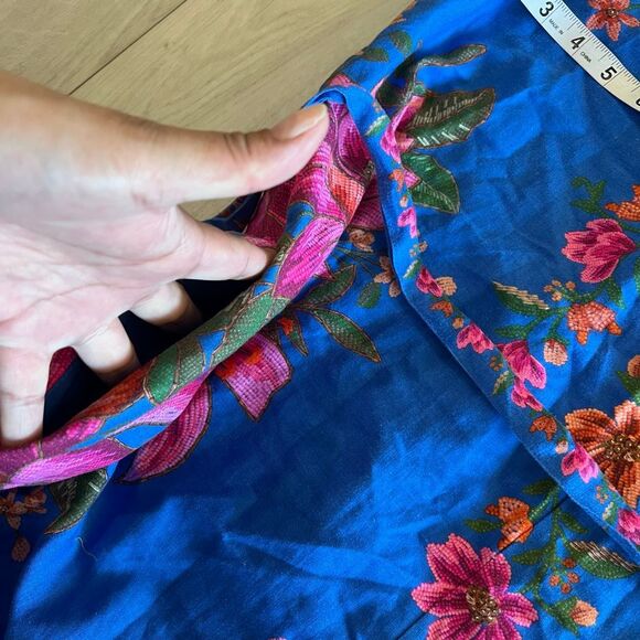FARM Rio Women's Blue Summer Fruit Scarf Dress size L - Picture 7 of 11